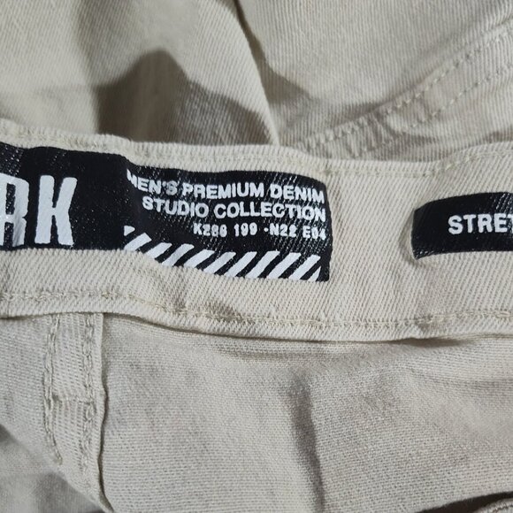 Spark Ivory Men's Stretch Skinny Jeans Premium Denim Studio Collection 34/30 - Picture 9 of 9